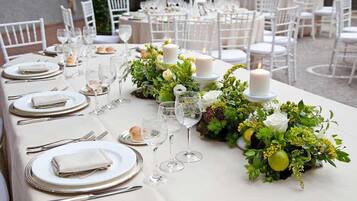 Outdoor banquet area
