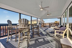 Outdoor dining - Lazy Pelican • Beachfront Beauty w/ King Suites & Deck (Gulf Shores)