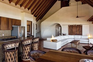 Dining tables - Casa de Olas, Stunning Oceanfront Villa in Las Palmas (Zihuatanejo)