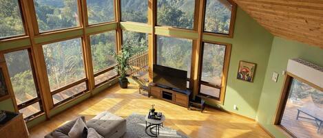 Smart-tv, eldstad och printers