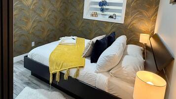 Desk, iron/ironing board, travel crib, free WiFi