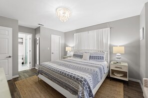 Desk, iron/ironing board, free WiFi, bed sheets - Blue Mind | Crystal Beach Cottage Private Pool, Bocce Court, Walk to Beach! (Destin)