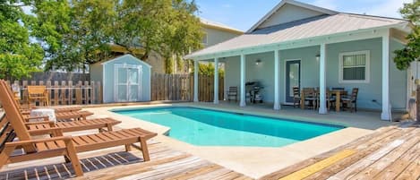 A heated pool