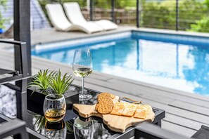 Outdoor pool, a heated pool