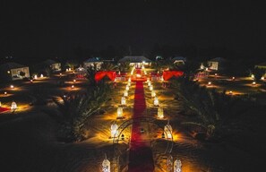 Outdoor banquet area