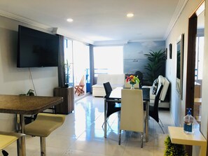 Living area - SkyLaguito Ocean View 20 - Hilton District (Cartagea)
