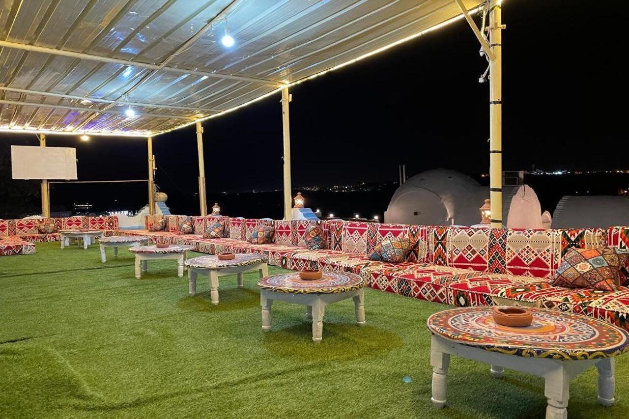 Outdoor banquet area