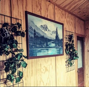 Interior detail - Black Duck Farm.  Cosy Cabin, 10 minutes from Braidwood. (Bombay)
