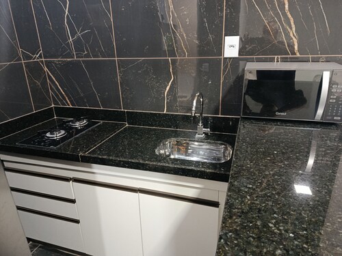 Studio apartment with bedroom, kitchen, and bathroom, comfortable and cozy, independent.