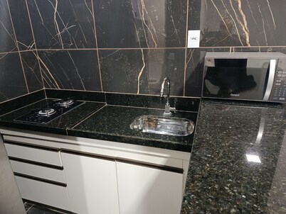 Studio apartment with bedroom, kitchen, and bathroom, comfortable and cozy, independent.