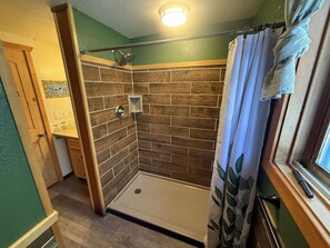 Hair dryer, towels