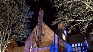 A historic building with a steeply pitched roof, multiple chimneys, and a mix of brick and timber framing. - Craigiebield House Hotel (Penicuik)