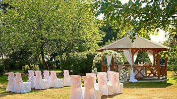 Outdoor banquet area