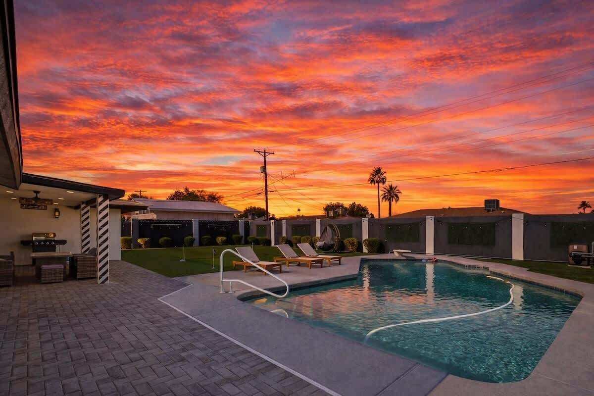 A heated pool