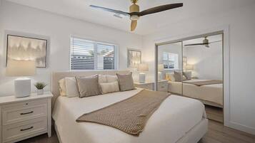 4 habitaciones, tabla de planchar con plancha y cuna de viaje