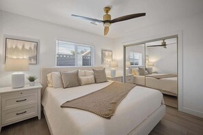 4 habitaciones, tabla de planchar con plancha y cuna de viaje 