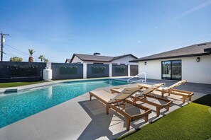 Una piscina riscaldata