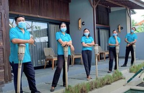 Terrace/patio - Amolas Canggu Villa Balinese Muralism (Canggu)
