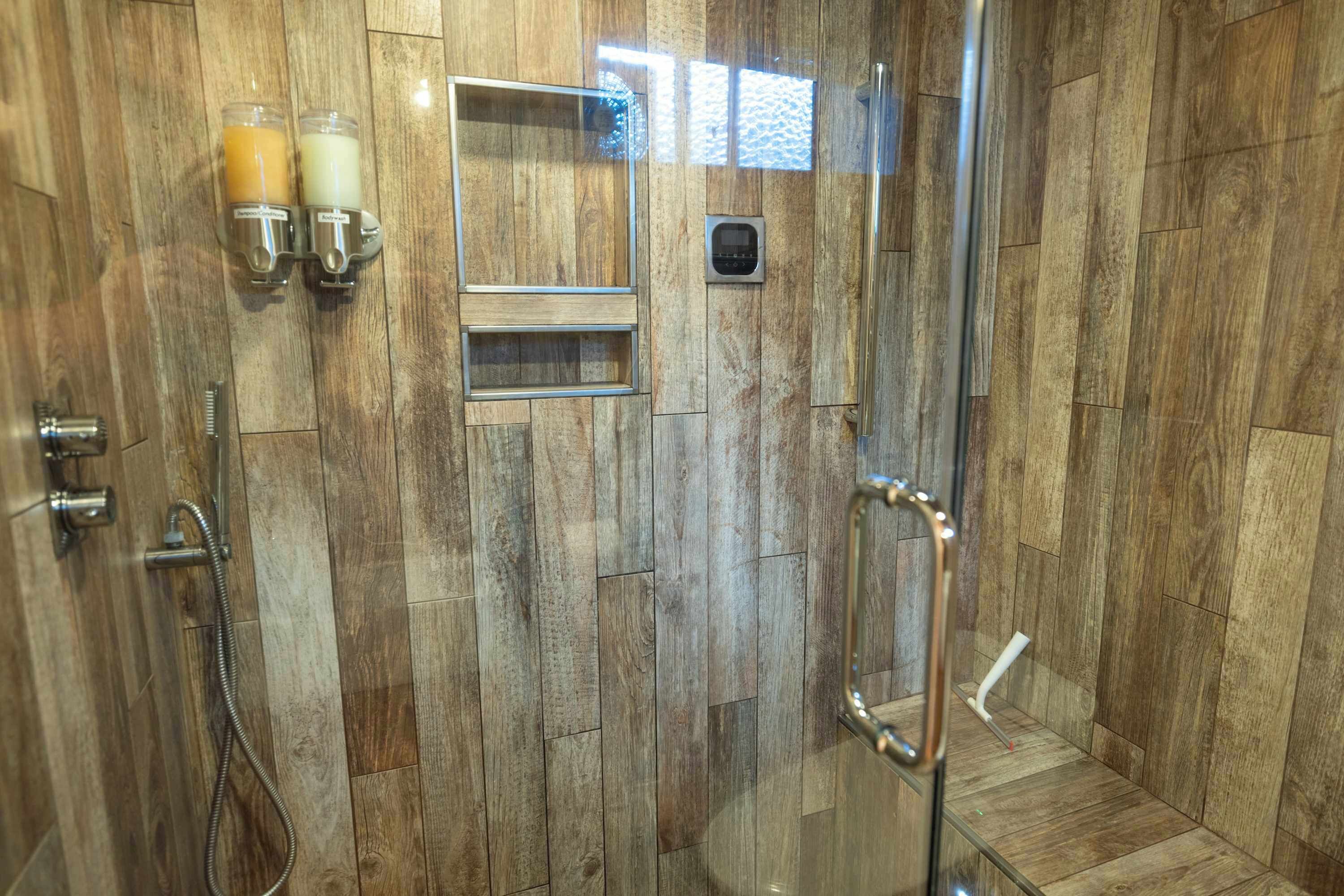 Shower, hair dryer