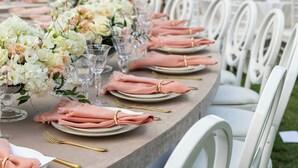 Zona a l'aire lliure per a la celebració de banquets