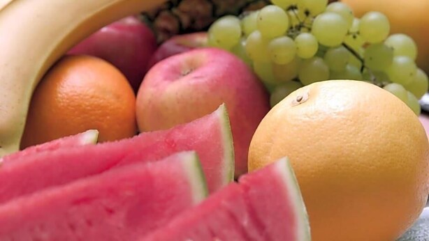 A variety of fruits including apples, oranges, and watermelon. - Hotel Ludwig Superior (Cologne)
