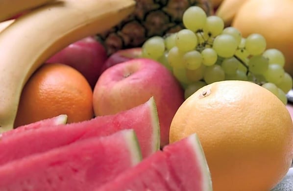 A variety of fruits including apples, oranges, and watermelon. - Hotel Ludwig Superior (Cologne)