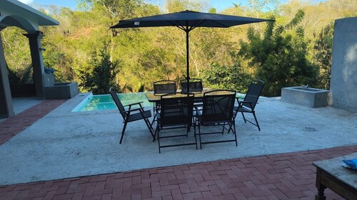 Ten minutes away from the beach five minutes away from the town a very quiet