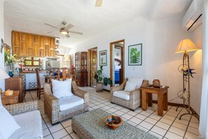 TV - Charming Mexican Style  - Villa Santa Barbara 402 1BD Condo for rent in Amapas, (Puerto Vallarta)