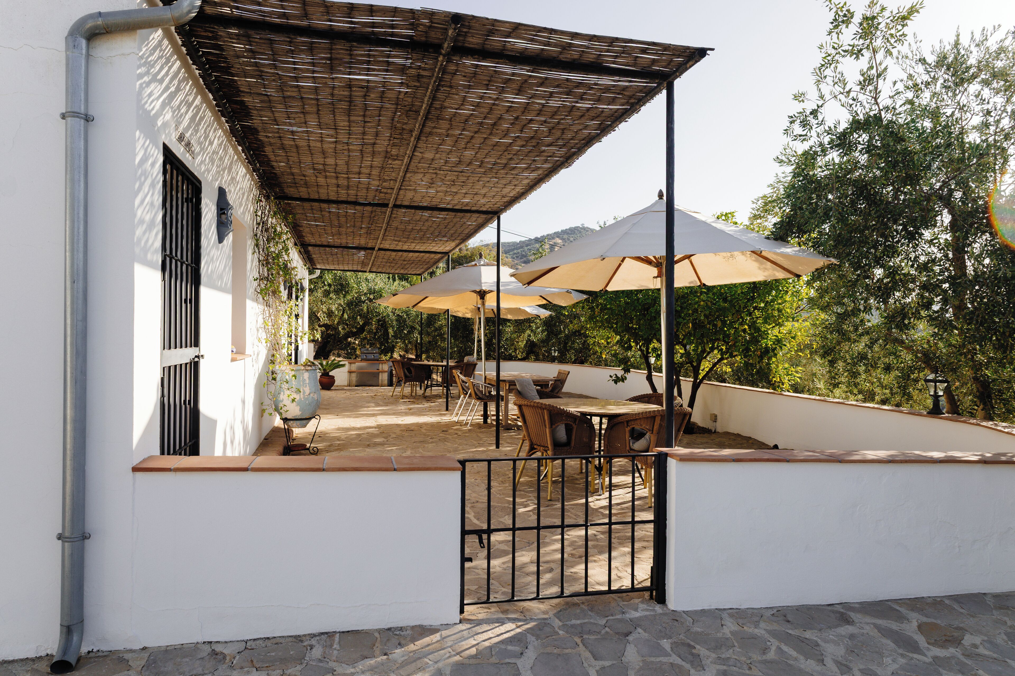 Familie appartement, uitzicht op meer | Buiten dineren