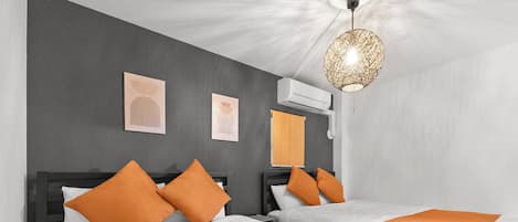 Blackout drapes, iron/ironing board, free WiFi, bed sheets