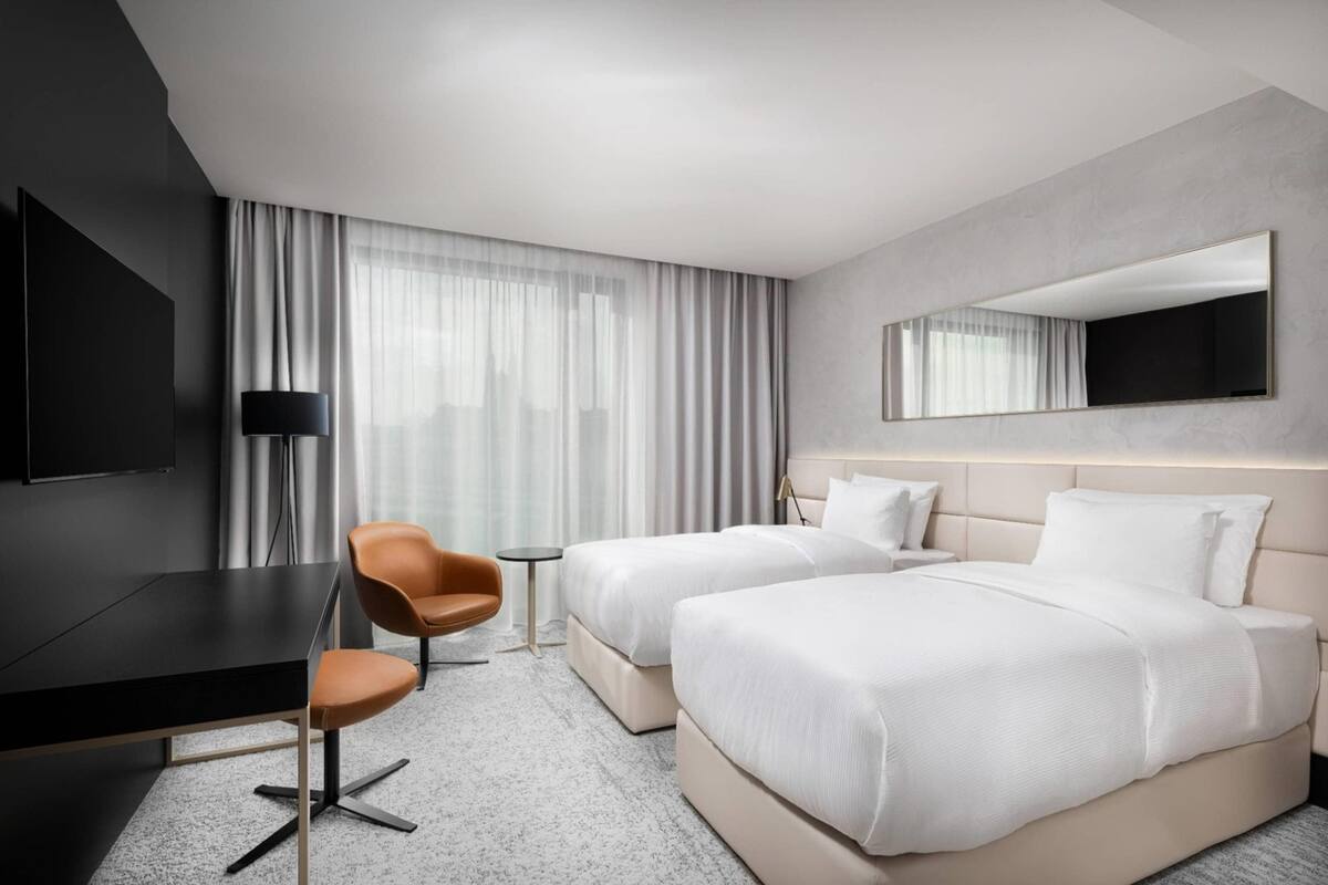 Kamar, 2 Tempat Tidur Twin, Bebas Asap Rokok (Upgrade) | Brankas, meja kerja, tirai kedap cahaya, dan kedap suara