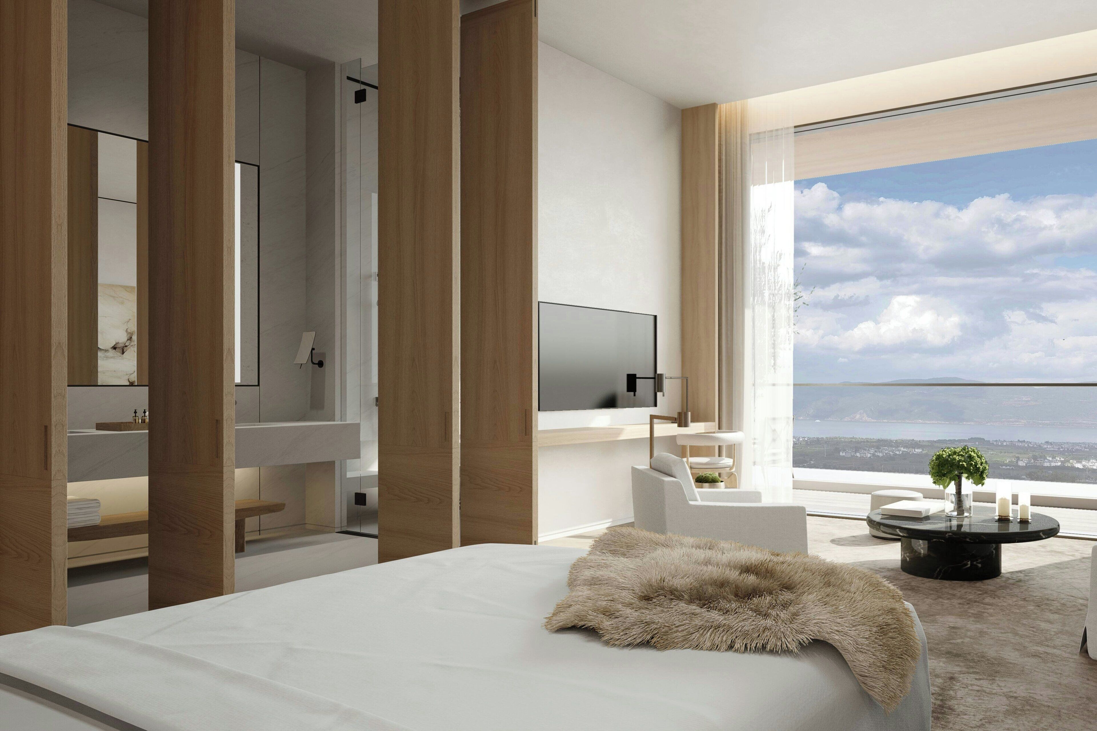 Premium bedding, down comforters, memory foam beds, free minibar items