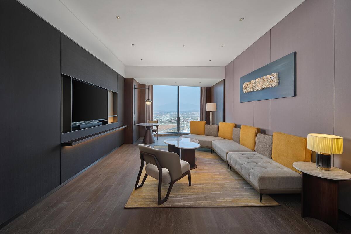 Suite Deluxe, 1 llit de matrimoni gran | Sala d'estar