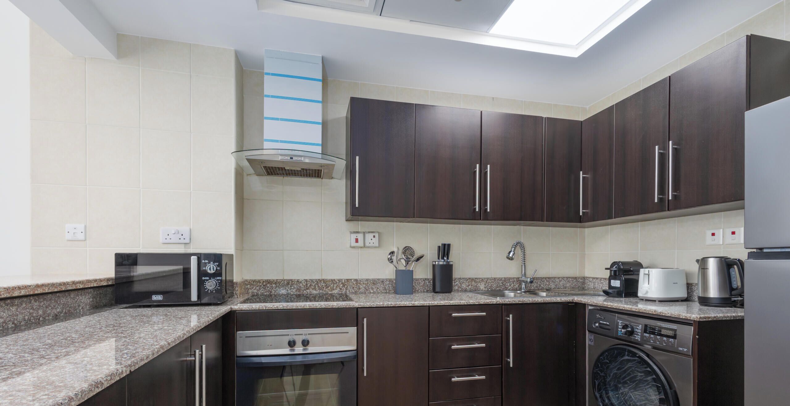 Leilighet, balkong, byutsikt | Eget kjøkken