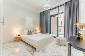 1 bedroom, in-room safe, iron/ironing board, free WiFi - Cozy 1BR, Short Drive to Al Barari Nature Escapes and IMG Worlds of Adventure (Dubai)