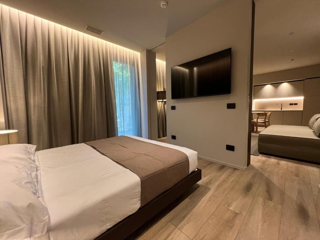 Suíte luxo | Cofres nos quartos, cortinas blackout, quartos à prova de som