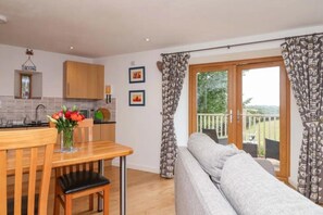 TV, fireplace, books - Two Rural Cornish Cottages with Countryside Views (Cornwall)