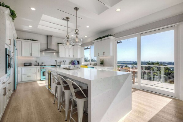 House, Multiple Beds, Patio, Beach View (Aqua Vista Carlsbad) | Private kitchen - Aqua Vista Carlsbad For 10 (Carlsbad)