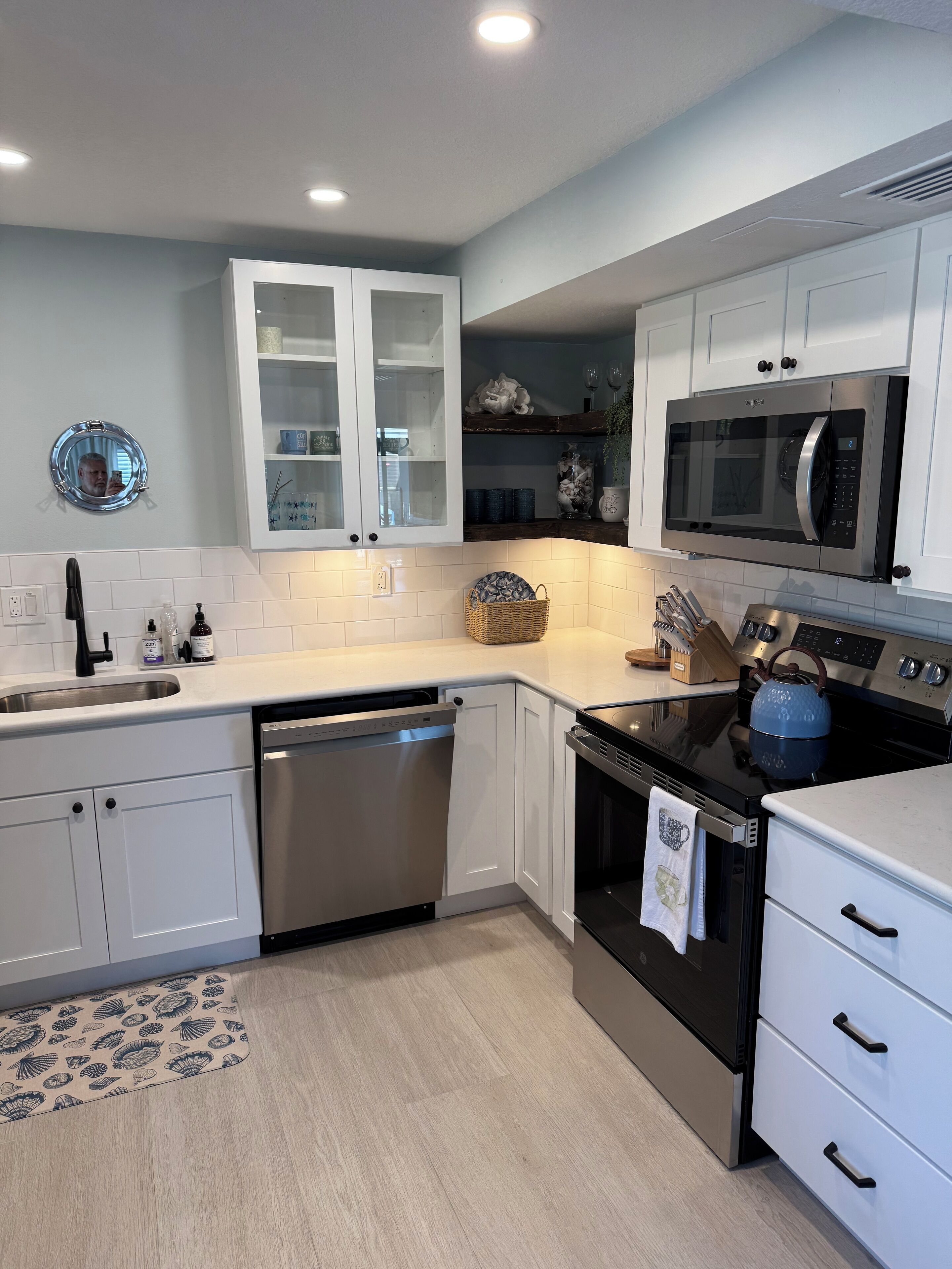 Microwave, oven, stovetop, dishwasher