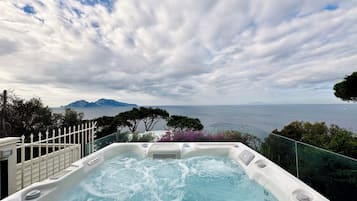 Villa, Sea View | Outdoor spa tub