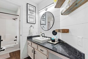 Studio Suite, Multiple Beds, Balcony, Garden View (TaneyCoMo Topia) | Bathroom - Taneycomo Topia Quaint Studio (Branson)