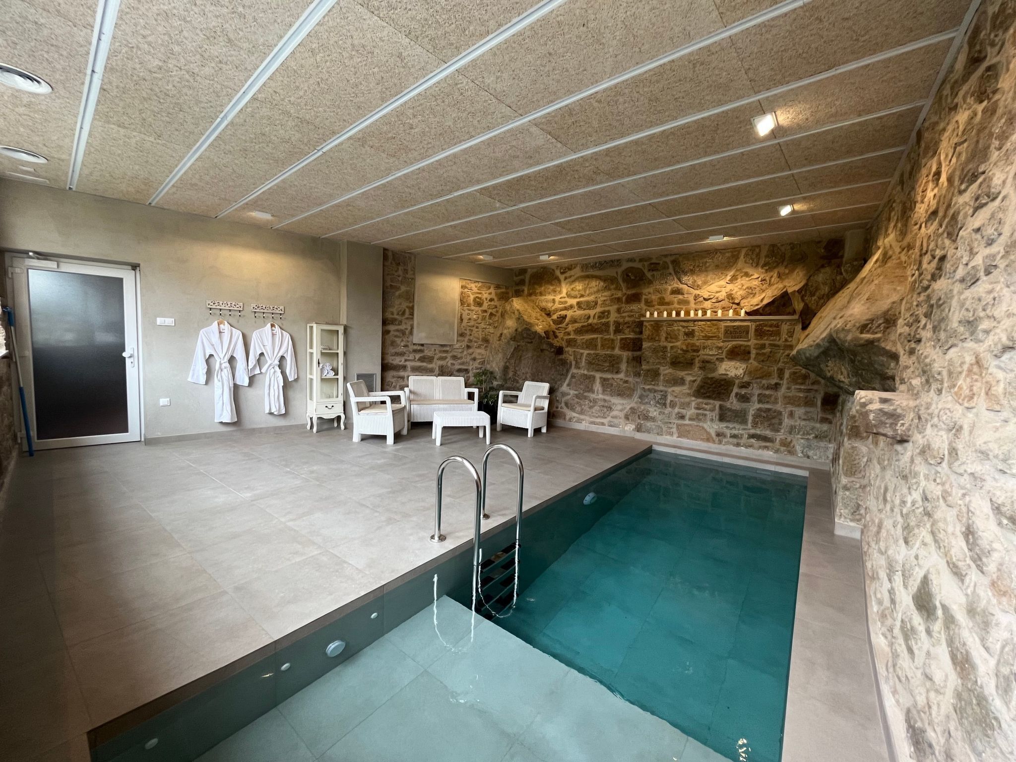 A heated pool