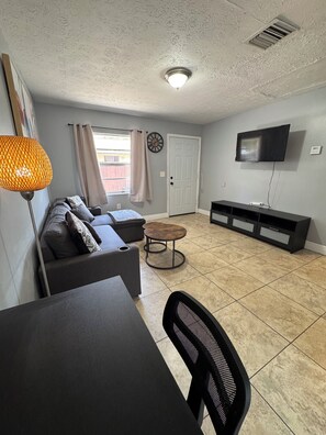 Living area - 2-bedroom apartment near Busch Gardens and USF!! WiFi & Central AC (Tampa)
