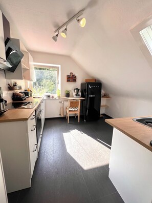 Frigorífico, horno, placa de cocina y lavavajillas