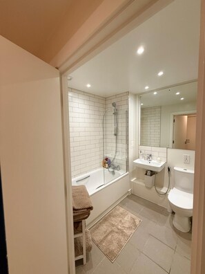Haartrockner, Bidet, Handtücher, Seife
