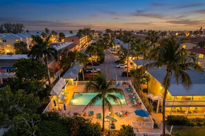 Outdoor pool, a heated pool
