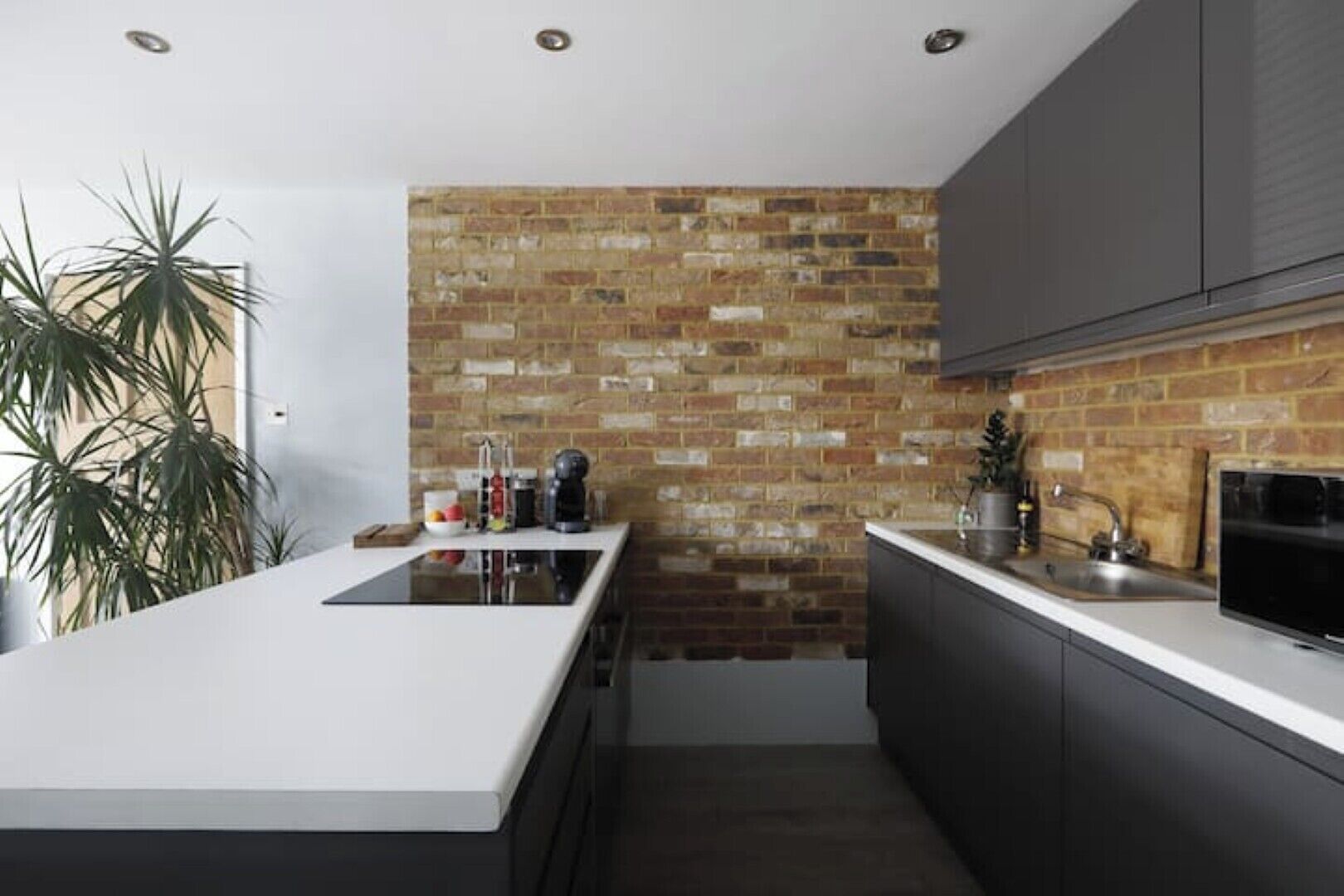 Mikrobølgeovn, ovn, kokeplater og oppvaskmaskin