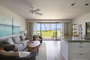 TV - Beachside King Suite, Open Lanai & Beach Lawn, Resort Pool & Tennis -Unit 12 (Koloa)