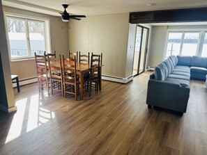 Smart TV, fireplace - Stone & Shore Lake House: Modern Rustic Lakefront retreat with stunning views (Lake City)