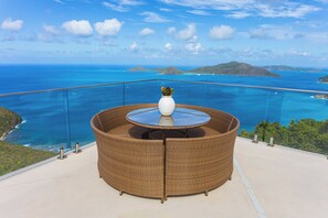 Outdoor dining - Your private sanctuary and perfect escape suspended above the sea. Your Moment! (Tortola)